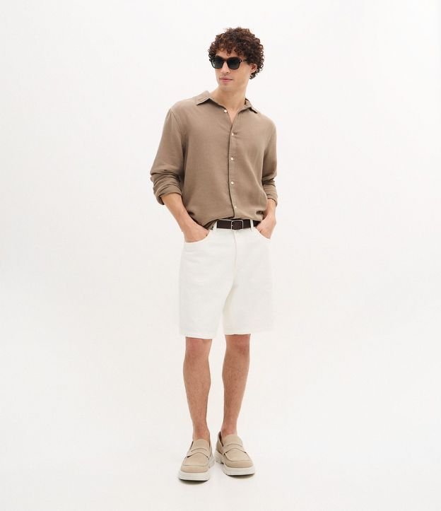 Camisa Comfort en Algodón Padron Melange Texturizado 2