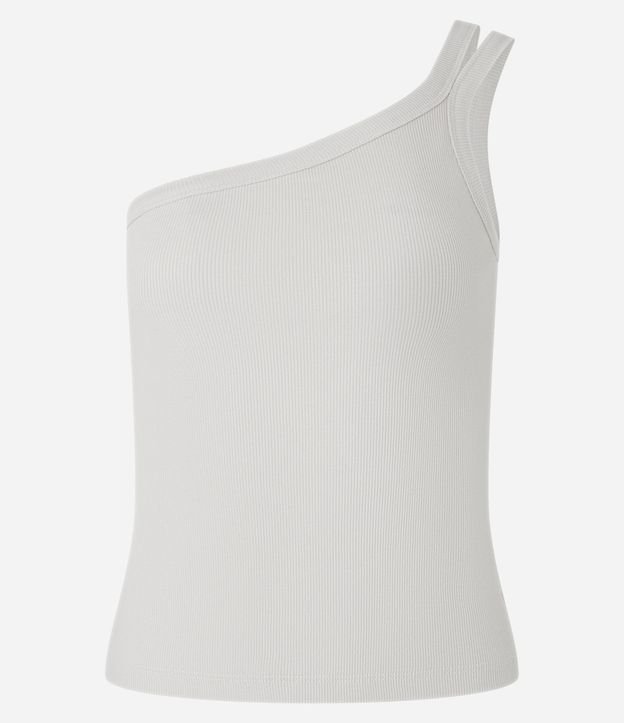 Blusa en Rib con Un Hombro Único y Asa Doble 5