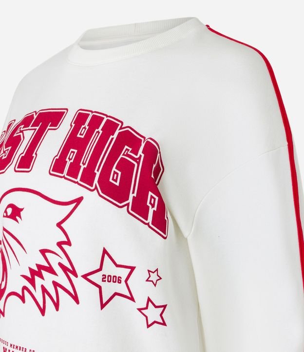 Algodón con Forro Fleece y Estampa East High 3