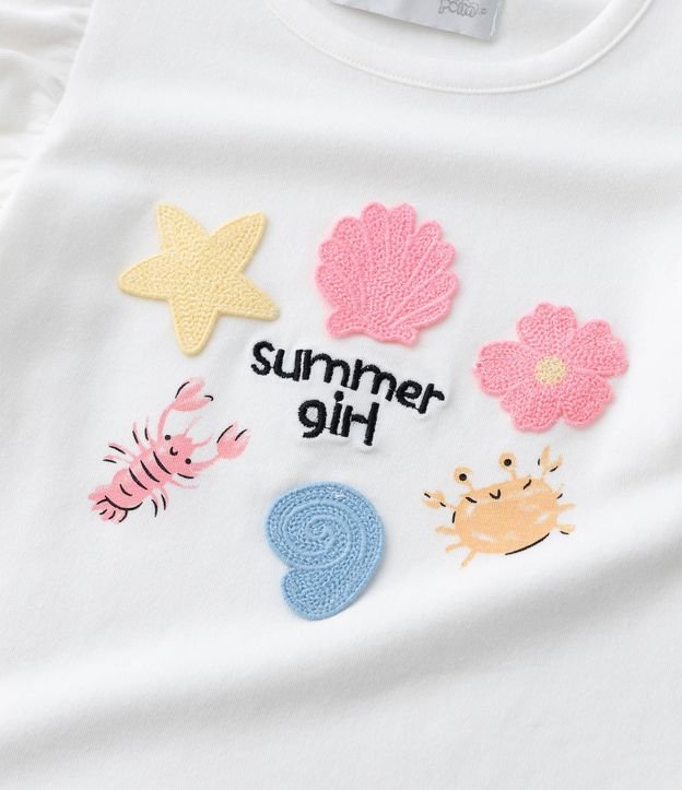 Blusa Infantil con Estampa de Playa y Lettering Summer Girl - Talle 1 a 6 años 7