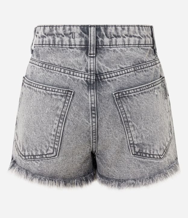 Short Slim en Jeans con Desgastados y Terminación Deshilachada 7