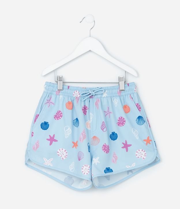 Short Infantil Runner en Microfibra Mini Ícones de Caracolas - Talle 5 a 14 años 2