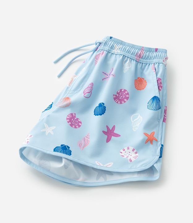 Short Infantil Runner en Microfibra Mini Ícones de Caracolas - Talle 5 a 14 años 5