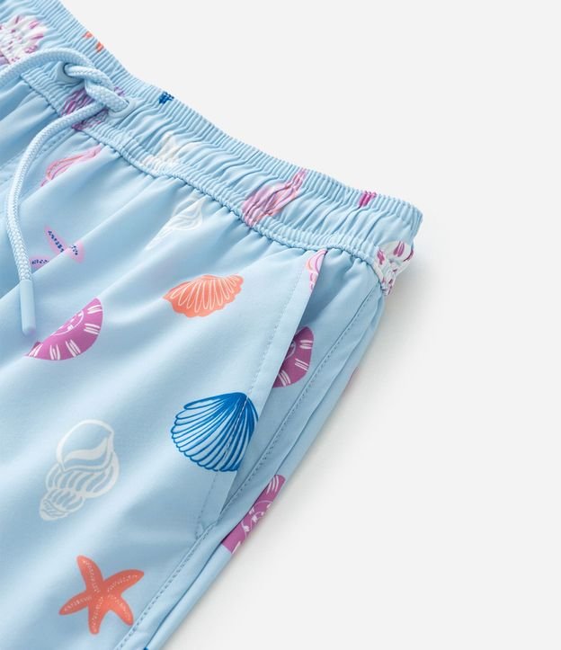 Short Infantil Runner en Microfibra Mini Ícones de Caracolas - Talle 5 a 14 años 7