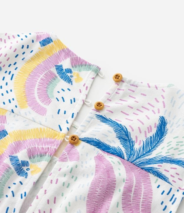 Mono Infantil en Viscolino con Estampa Tropical - Talle 5 a 14 años 6