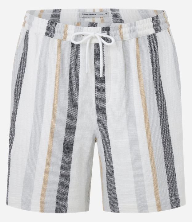 Bermuda Comfort en Jacquard con Estampa de Rayas Texturizada 5