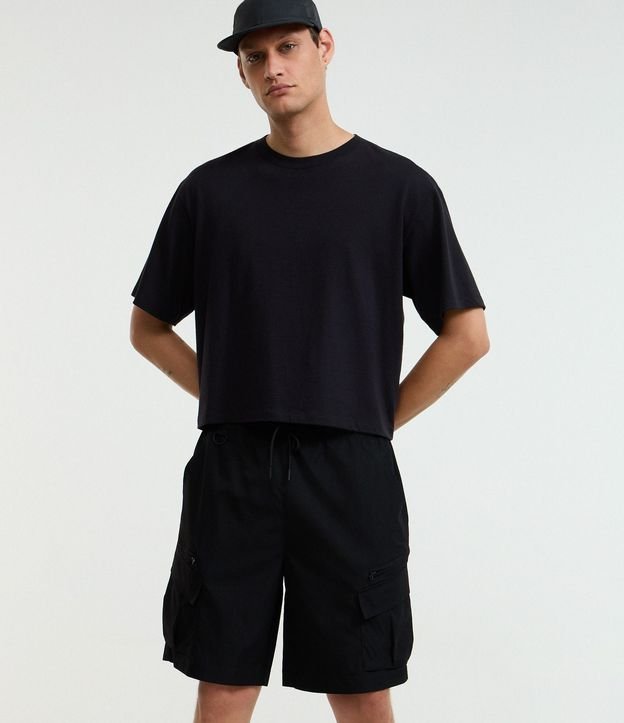 Bermuda Baggy con Bolsillo Cargo con Cremallera 4
