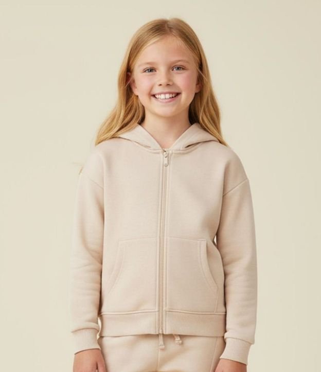 Campera Infantil en Modal con Capucha - Talle 5 a 14 años