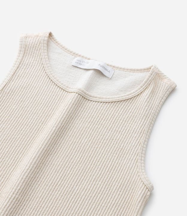 Musculosa Infantil Seamless con Brillos y Acanalada - Talle 5 a 14 años