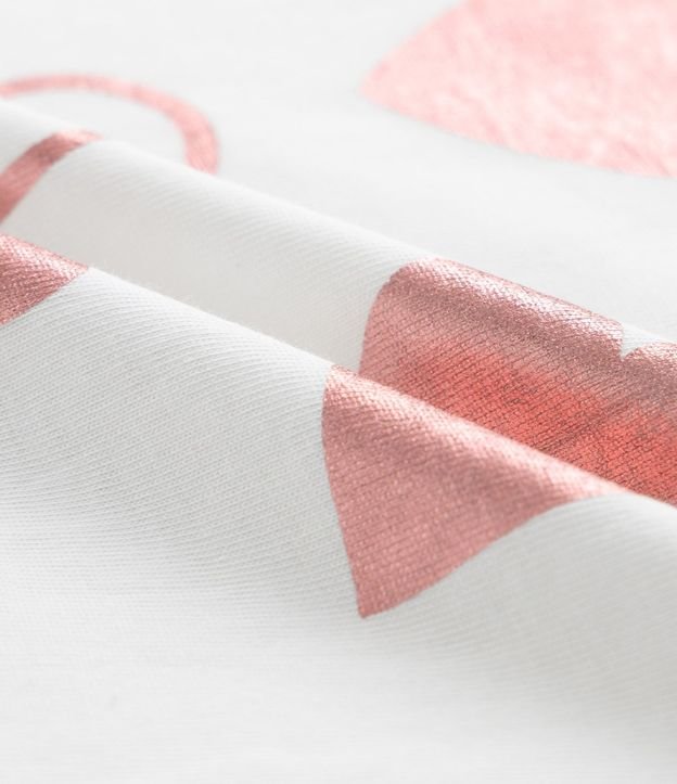 Remera Corta Infantil con Estampa de Corazones - Talle 5 a 14 años 4