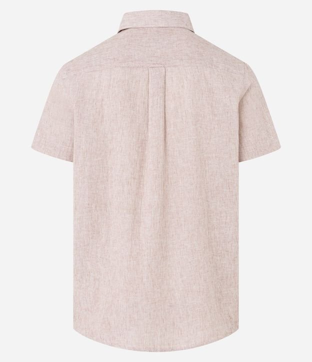 Camisa Regular en Lino con Abotonado 8