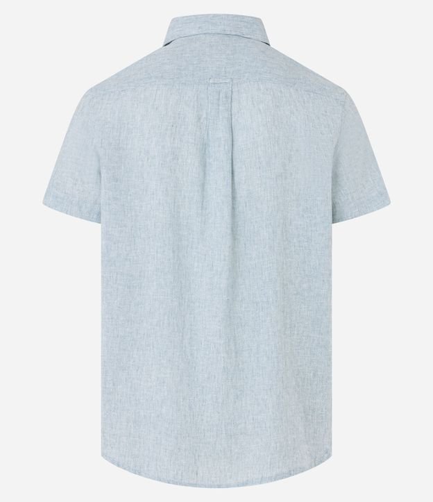 Camisa Regular en Lino con Abotonado 9