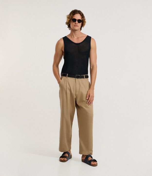 Musculosa con Efecto Ganchillo y Cuello Redondo 4