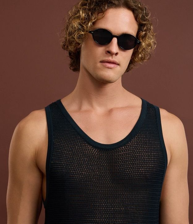 Musculosa con Efecto Ganchillo y Cuello Redondo 5