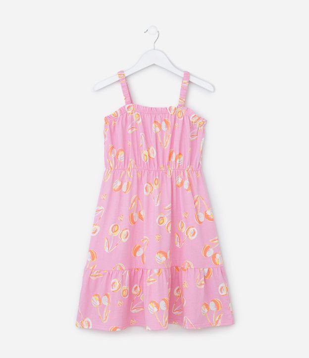 Vestido Infantil con Estampa de Certezas - Talle 5 a 14 años 2