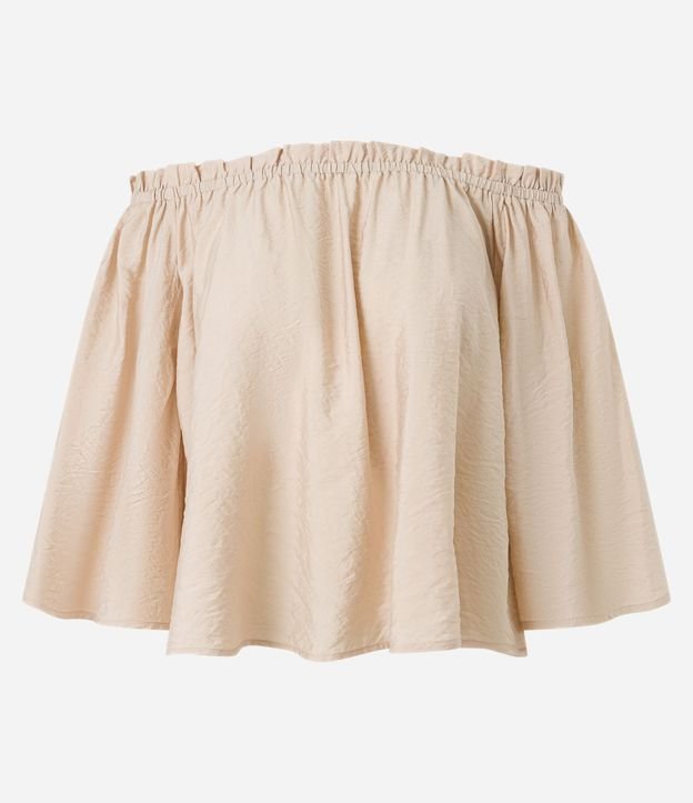 Blusa Hombro a Hombro en Voile con Manga Amplia 5