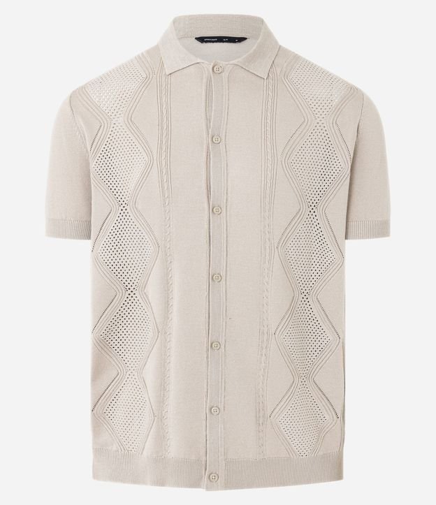 Camisa  em Viscosa con Texturizado Argyle