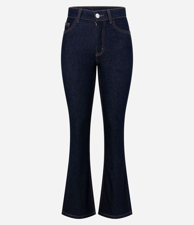 Pantalón Bootcut en Jeans Raw con Cintura Alta 7