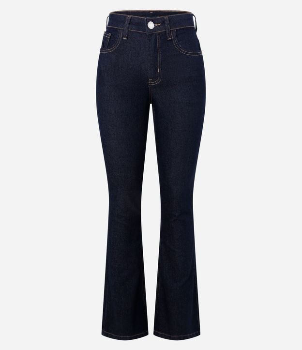 Pantalón Bootcut en Jeans Raw con Cintura Alta