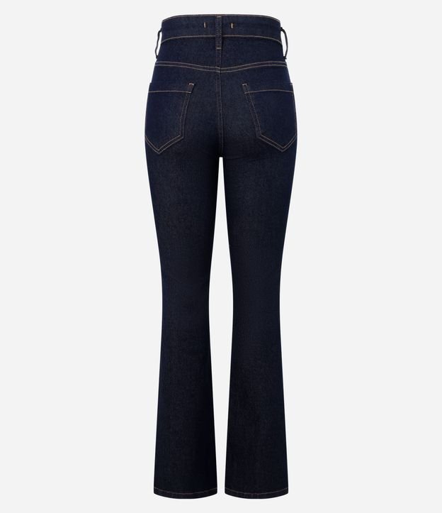 Pantalón Bootcut en Jeans Raw con Cintura Alta 8