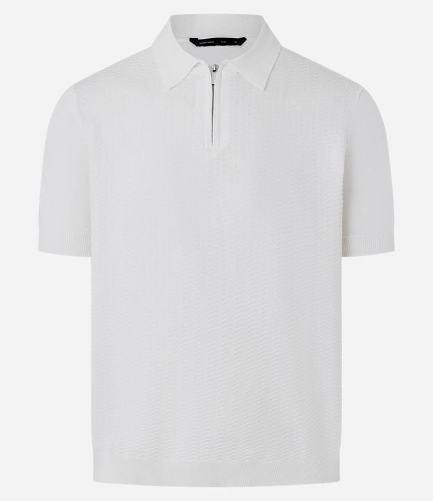 Polo Slim en Viscosa Texturizada con Cremallera 7