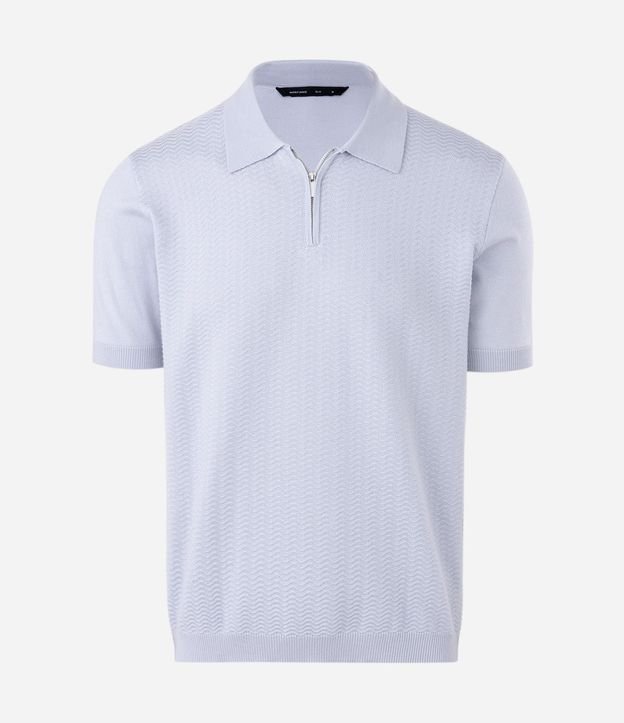 Polo Slim en Viscosa Texturizada con Cremallera