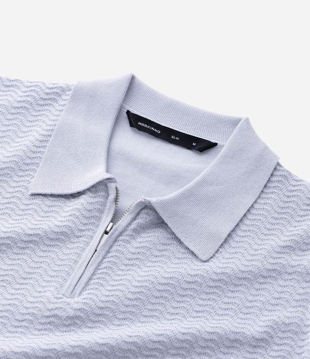Polo Slim en Viscosa Texturizada con Cremallera 6