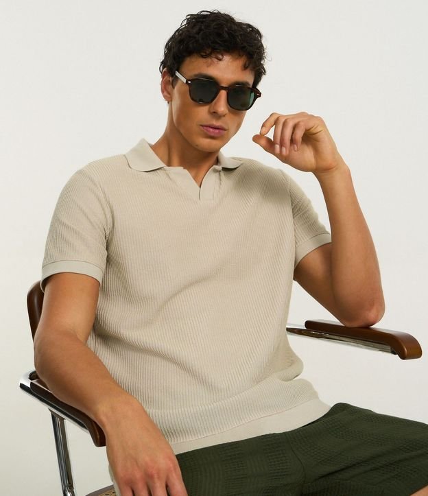 Camisa Polo Regular en Algodón con Textura 2