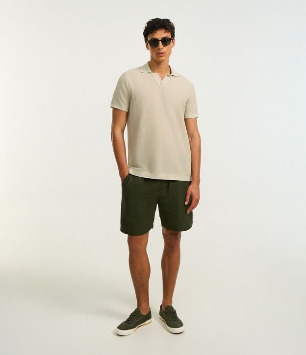 Camisa Polo Regular en Algodón con Textura 3