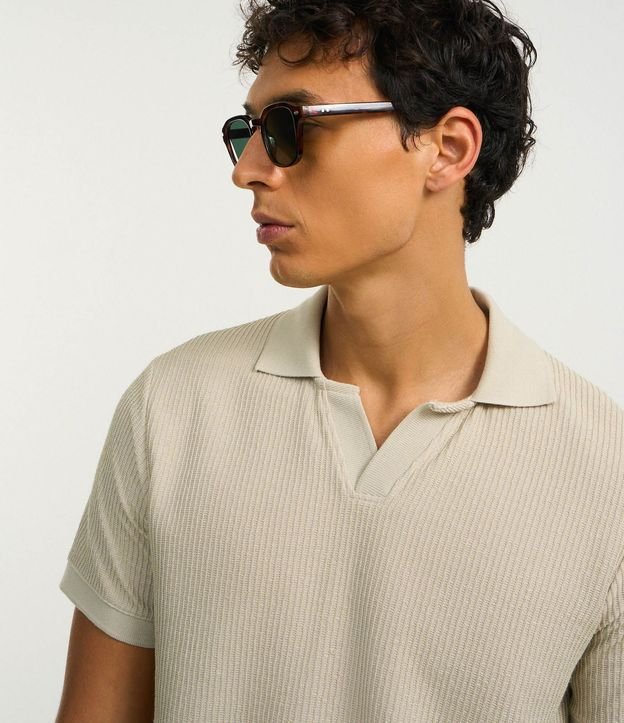 Camisa Polo Regular en Algodón con Textura 5