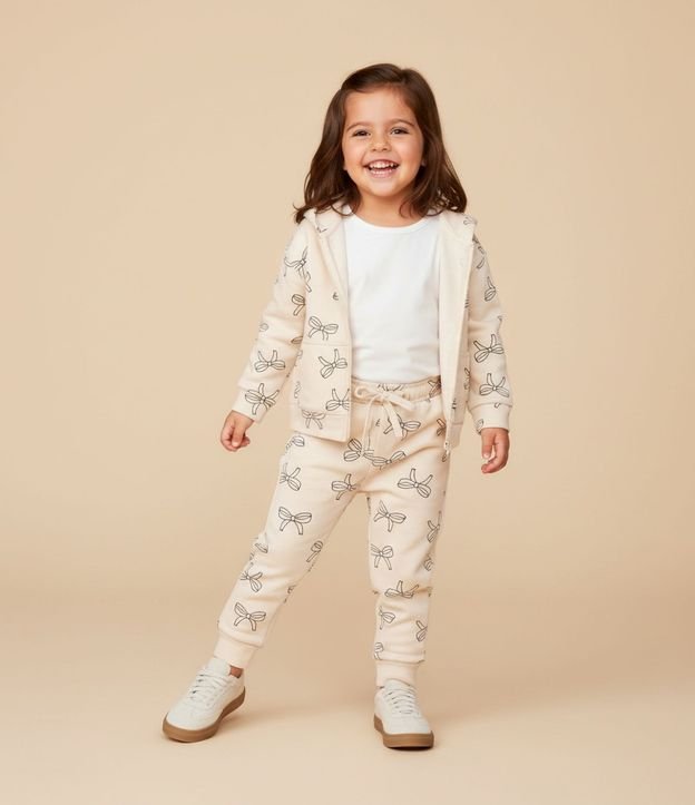 Pantalón Infantil Jogger con Estampa de Lazos - Talle 1 a 6 años 2