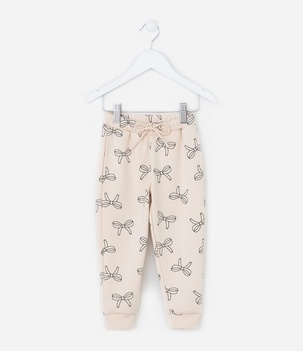 Pantalón Infantil Jogger con Estampa de Lazos - Talle 1 a 6 años 3