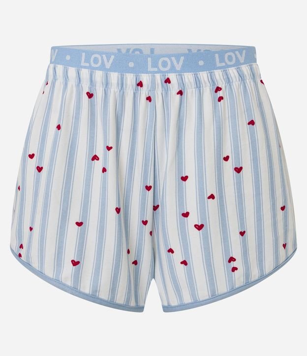 Short de Pijama de Rayas con Cinturilla Elástica