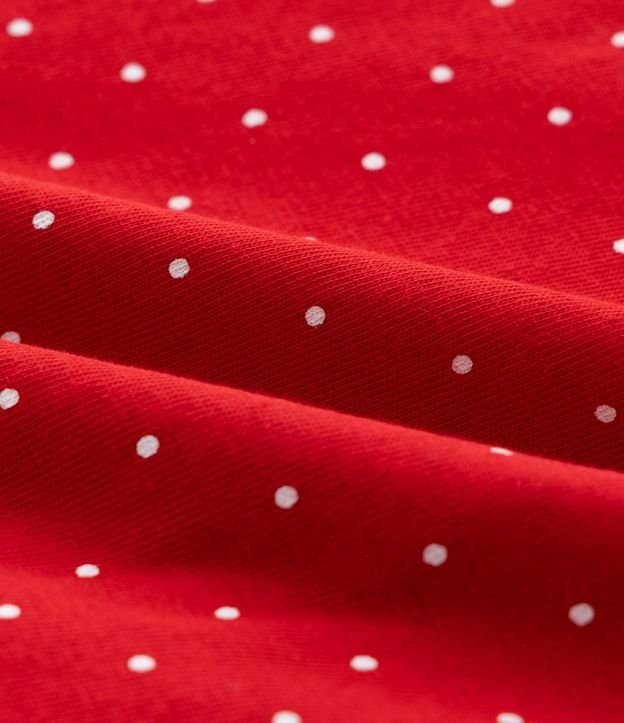Vestido Body Infantil con Estampa de Lunares y Bordado de Cereza con Caritas - Talle 0 a 18 meses 4