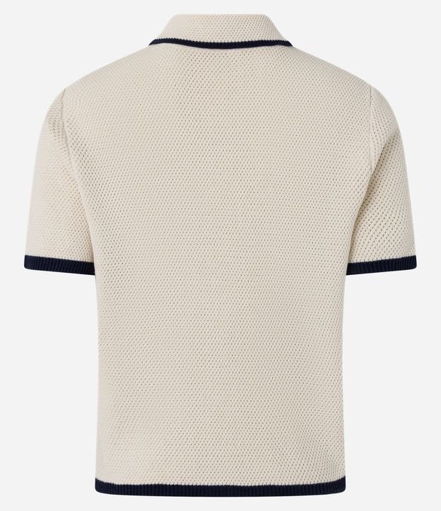 Blusa Comfort en Punto con Cuello Inglés y Detalles Contrastantes 8