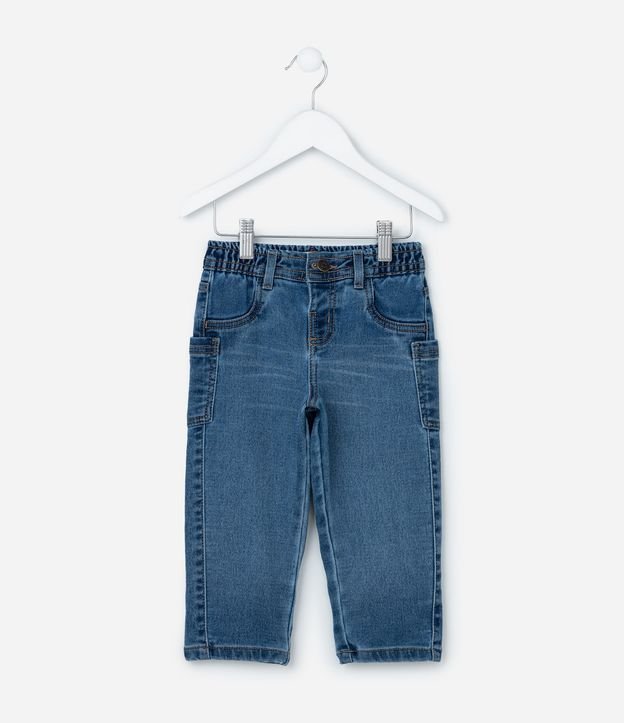 Pantalón Infantil en Jeans con Bolsillos Laterales - Talle 1 a 6 años 2