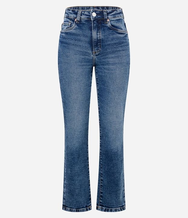 Pantalón Recto Cintura Alta en Jeans Elastizado 6