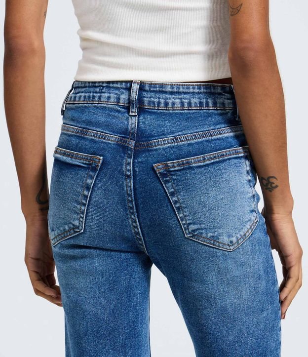 Pantalón Recto Cintura Alta en Jeans Elastizado 5