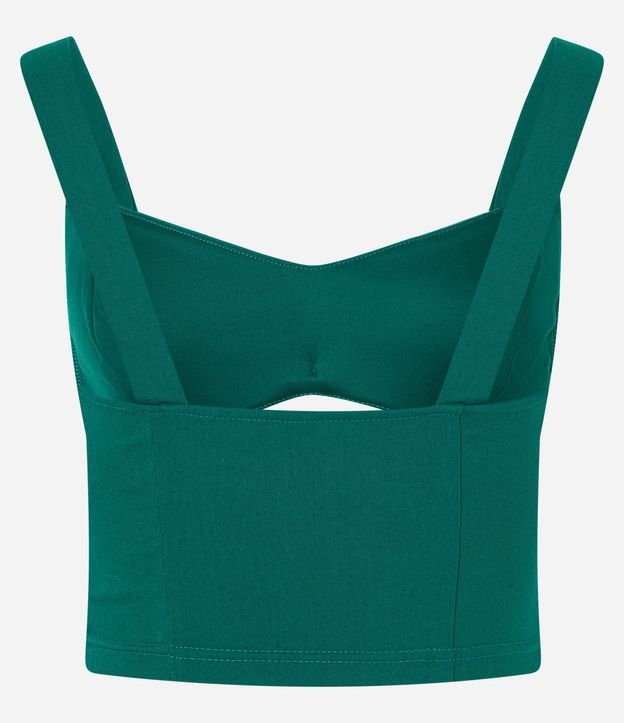 Blusa Cropped en Bengalina con Escote Corazón 5