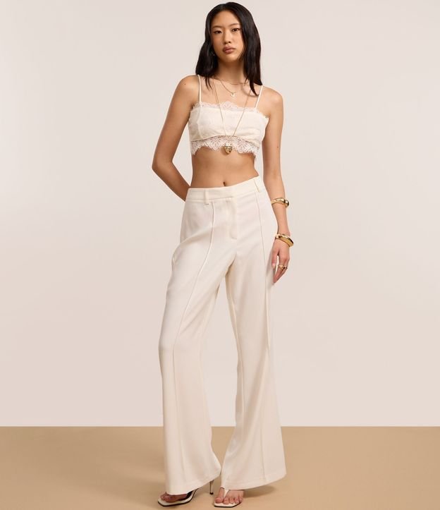 Pantalón Flare Sastre con Frisos 5