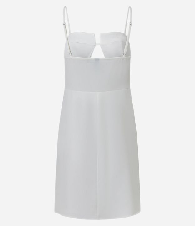 Vestido Corto Sastre en Viscosa con Escote Corazón 6