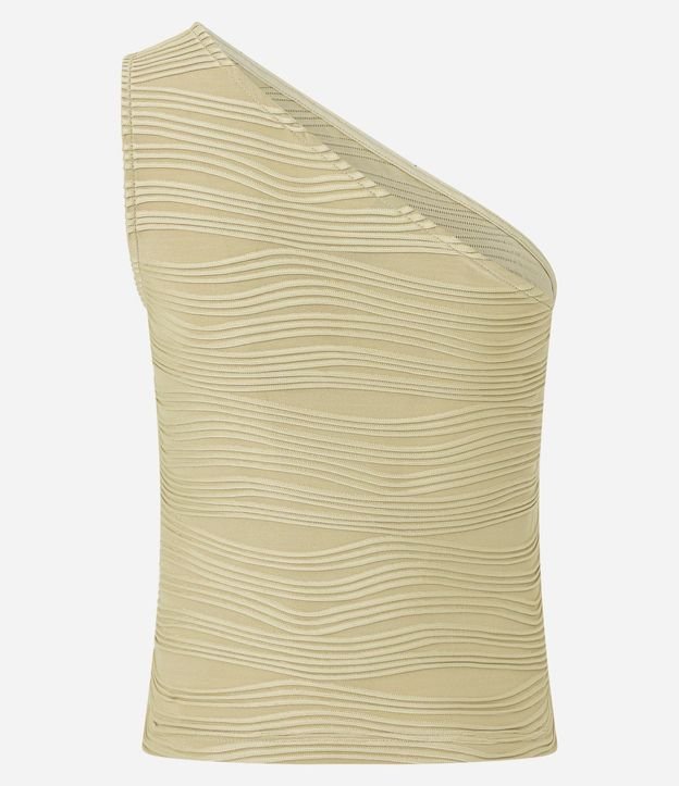 Blusa Hombro Único en Jersey con Rayas Texturizadas 6