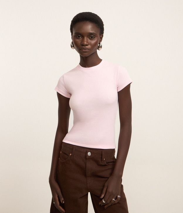 Blusa Básica Justa y Alargada en Rib