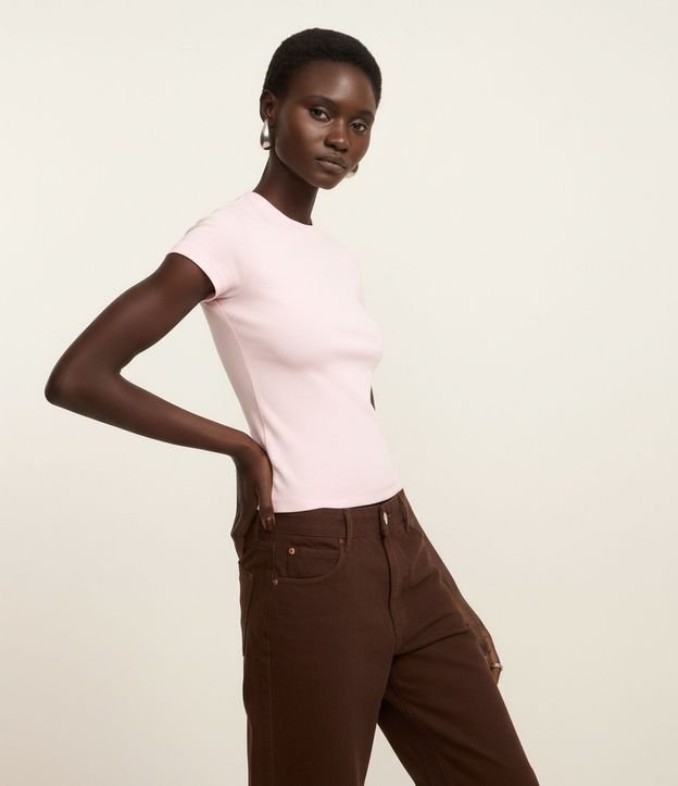 Blusa Básica Justa y Alargada en Rib 5