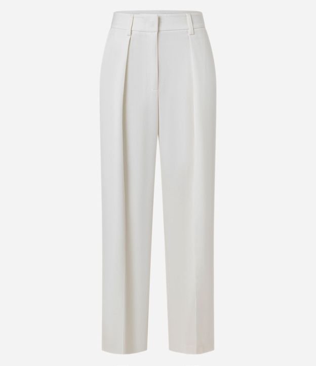 Pantalón Recto en Sastrería con Pliegues 6