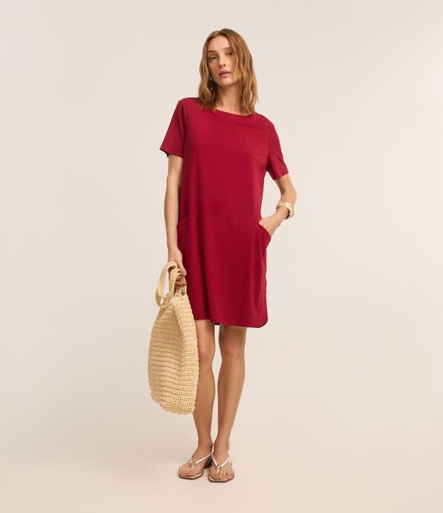 Vestido T-Shirt en Media Malla con Bolsillos 3