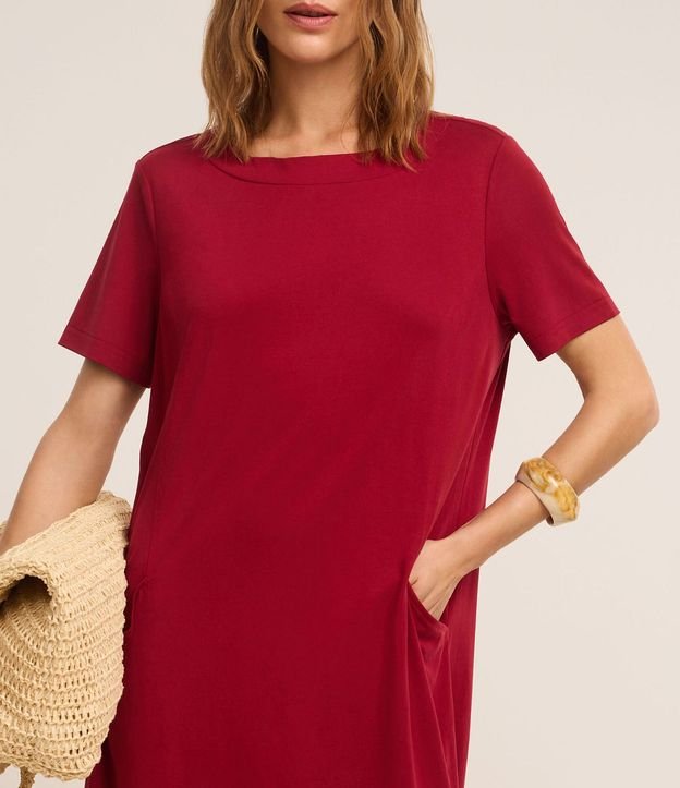 Vestido T-Shirt en Media Malla con Bolsillos 6