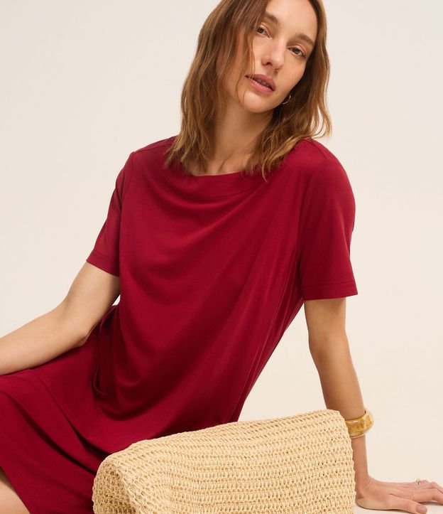 Vestido T-Shirt en Media Malla con Bolsillos 8