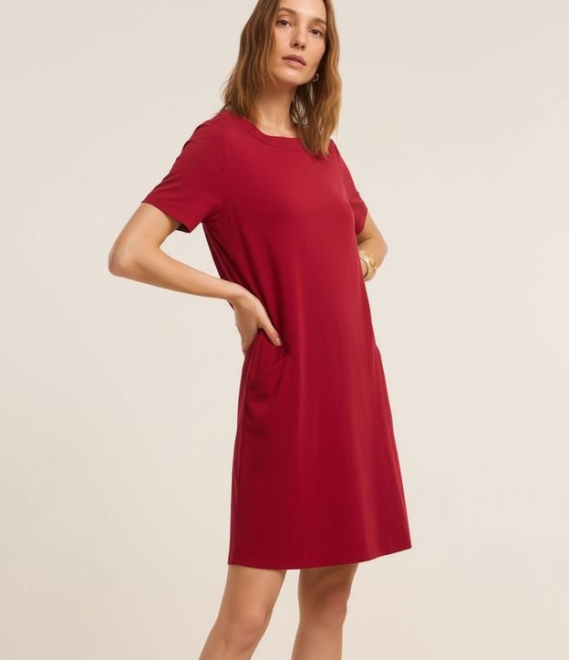 Vestido T-Shirt en Media Malla con Bolsillos 5