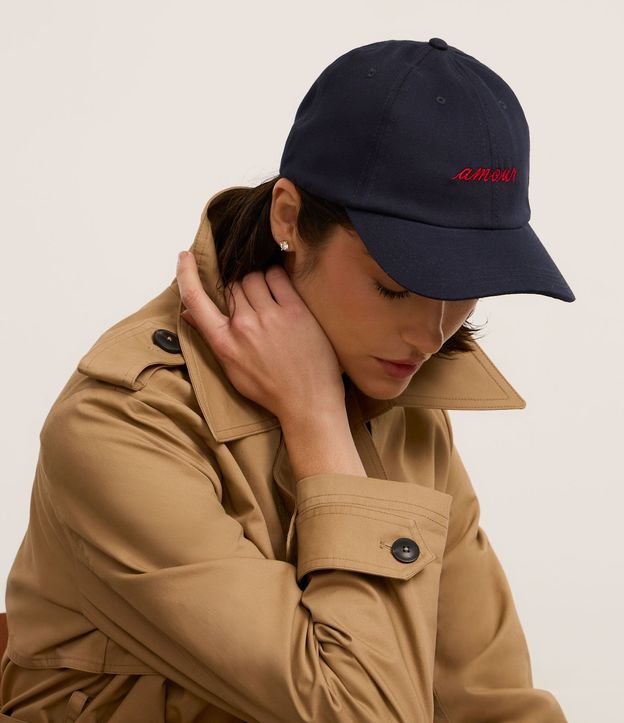 Gorra Aba Curva en Sarga con Bordado Amour 6